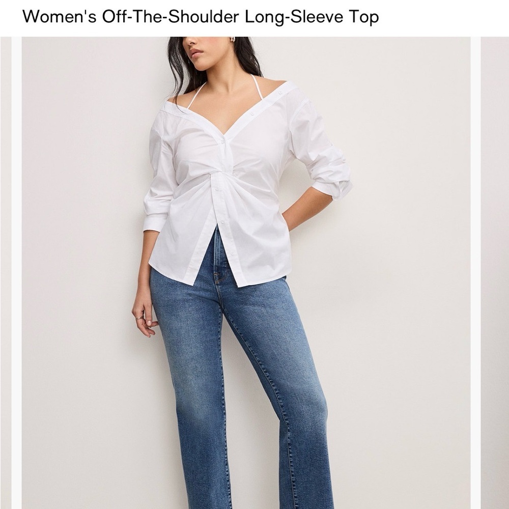 Good American White Off-Shoulder Blouse - Picture 6 of 11